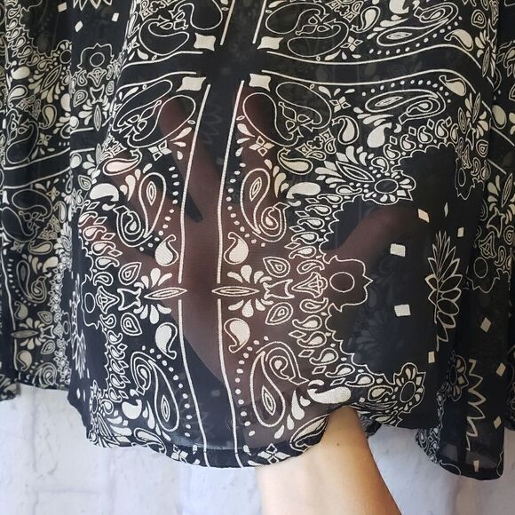 ALTAR'D STATE Sheer Trumpet Sleeve Top - Picture 3 of 7